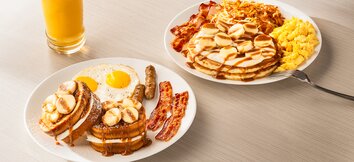 Denny's Salted Caramel Banana Pancake Slam®