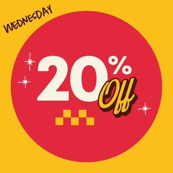 Denny's WEDNESDAY 20% off
