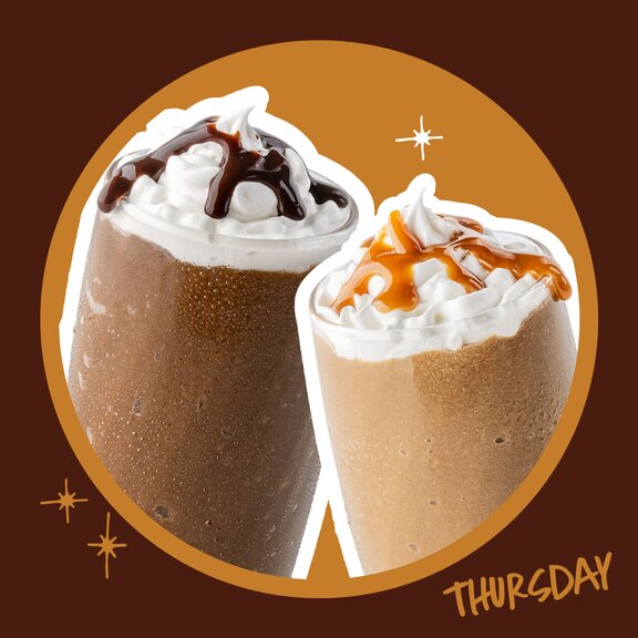 Denny's Frappés. Starbursts. THIRSTY THURSDAY